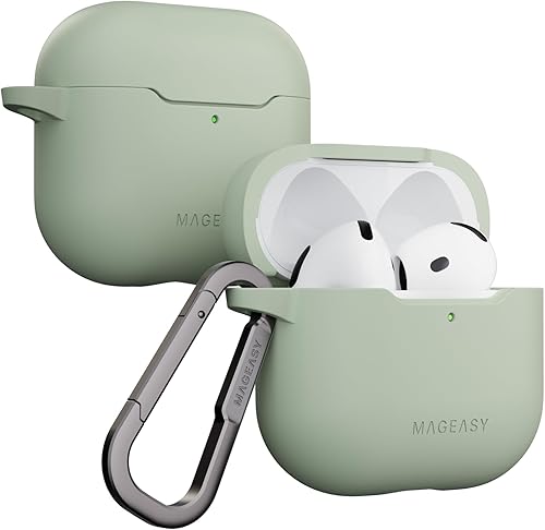 Miniatura 17 de MAGEASY Funda diseñada para estuche de AirPods Pro 3 - Funda protectora a prueba de golpes para AirPods Pro 3, resistente a las manchas, suave y