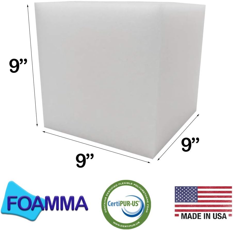 Foamma White Foam Pit Cubes/Blocks 9” x 9” x 9” 30 Pack for Gymnastics, Freerunning and Parkour Courses, Skateboard Parks, BMX, Trampoline Arenas