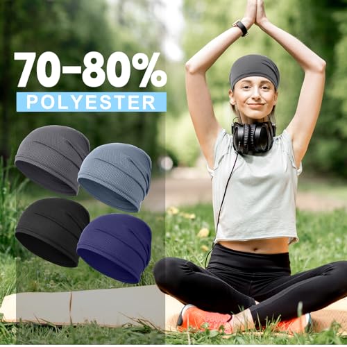 Image of JenPen Cooling Skull Cap for Men Women, Breathable 3D Mesh Quick Dry Helmet Liner, Summer Sweat Wicking Running Cycling Cap