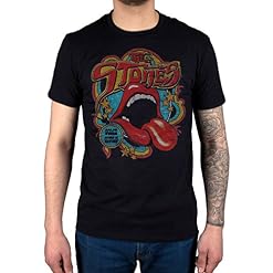 Official The Rolling Stones Retro 70s Vibe T-Shirt - Les Beatles, Paul McCartney, John Lennon, RIngo Starr, George Harrison