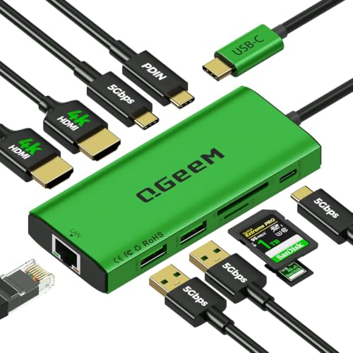 QGeeM USB C to DisplayPort Cable, 4K@60HZ Thunderbolt 3 to Displayport Cable Compatible for MacBook Pro 2019/2018,ipad pro 2018,Surface Book,Dell XPS,Sumsang Galaxy S10 Note 9 Dex,USB C to DP Adapter