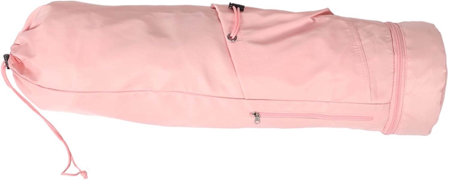 Yoga Mat Carrier Bag with Adjustable Strap for Women Multi-functional Pink Yoga Storage Backpack with Water Bottle and Wet Pockets Lightweight Gym Essentials Tote for Travel and