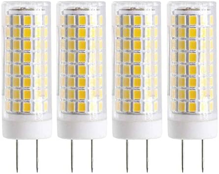 ZXLN G8 LED Bulbs Dimmable 7W Warm White 3000K 75W Halogen Replacement G8 Bi-pin Base T4 JCD Bulb for Under Cabinet Puck Lighting, Kitchen Lighting AC120V 750LM 4 Pack