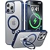 CASEKOO Titanium 360° Rotatable Magnetic Stand for iPhone 16 Pro Case [Compatible with Magsafe][16FT Military Protection] Slim Phone 16 Pro Case with Stand Ring Kickstand 6.3”, Blue