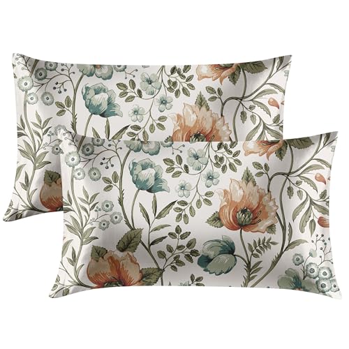 EXQ Home Satin Pillowcase for Hair and Skin Standard-Printed Summer Flowers