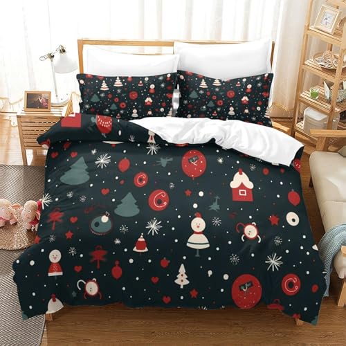 Housse de couette Noël 135x200 fermeture éclair enfant - 3