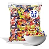 Zaza Atomic Extra Sour Chewy Candy in Explosive Sours Flavors - Assorted Fruit Soft & Chewy Filled Gummy Candy Raspberry, Green Apple, Strawberry Flavors for Kids - Kosher, Gluten Free, 2.2LB Bulk