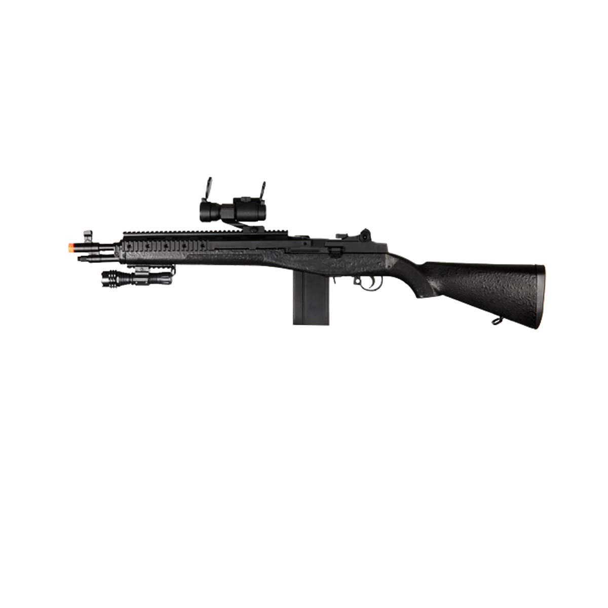 UK M160C2 Socom 16 Carbine Spring Airsoft Sniper Rifle - Black - 380 Feet Per Second