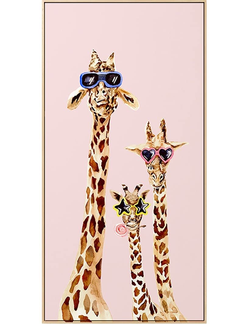 Kit broderie diamant grande taille 50x100cm de trois girafes pour adultes