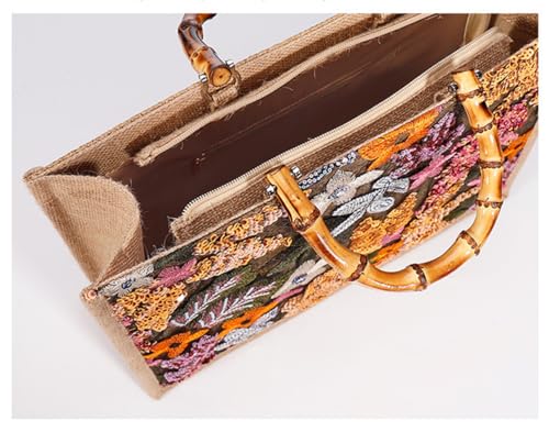 Sister Amy® Elegant Sequin-Embroidered Woven Tote Bag - Stylish Summer Beach Shoulder Handbag for Women's Vacation Essentials4