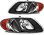 ECCPP Headlight Assembly For Chrysler Grand Voyager 2001-2002 For Town & Country 2001-2007For Dodge For Grand Caravan 2001-2007 Driver and Passenger Side Headlamps