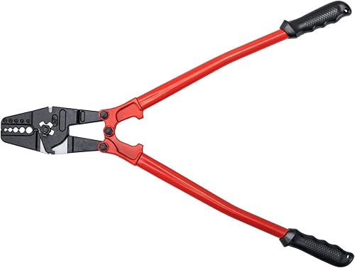 Miniatura 8 de VEVOR Crimpadora de mano de 24 pulgadas, herramienta de estampación de 5 cavidades de 116 pulgadas 332 pulgadas 18 pulgadas 532 pulgadas 316