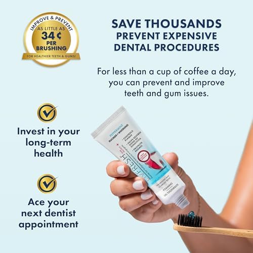 LIVFRESH Gum Protect Toothpaste Gel, Gingivitis Treatment, Reduces Bleeding, Swollen Gums 400% Better, Cavity Protection, Remineralizes Teeth, Whitens Teeth, Stannous Fluoride (1.75 Ounce (Pack of 1) - 5