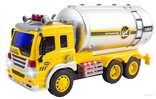 Wolvolk Friction Powered Oil Tanker Truck Toy With Lights And Sounds For Kids #TOP2
