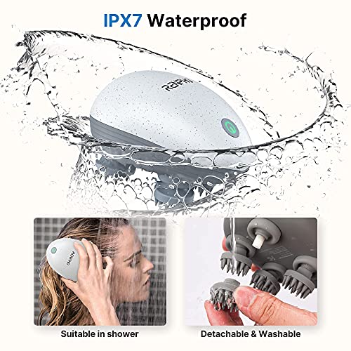 RENPHO-Masajeador-Cuero-Cabelludo-Masajeador-de-cabeza-portatil-y-resistente-al-agua-con-4-cabezales-de-masaje-para-aliviar-el-estres-limpieza-en-profundidad-y-masaje-corporal-regalos-para-mama