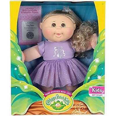 Cabbage Patch Kids Costume Kid, Ballerina Girl, 14 Inch CPK Doll with Removable Fashion and Accessories - Lavender Sparkly Tutu, Ballet Shoes, Brown Eyes & Blonde Hair - Grow Your Cabbage Patch