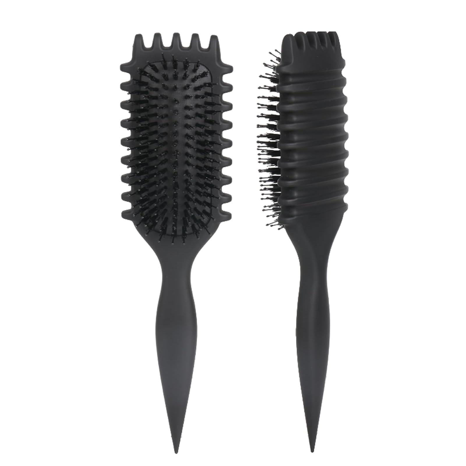 lockenbürste naturlocken, Neueste Wildschwein Borsten Styling Pinsel für lockiges Haar, entwirren und verbessern Locken für Frauen und Männer, Minimieren Ziehen (#4, 135g)