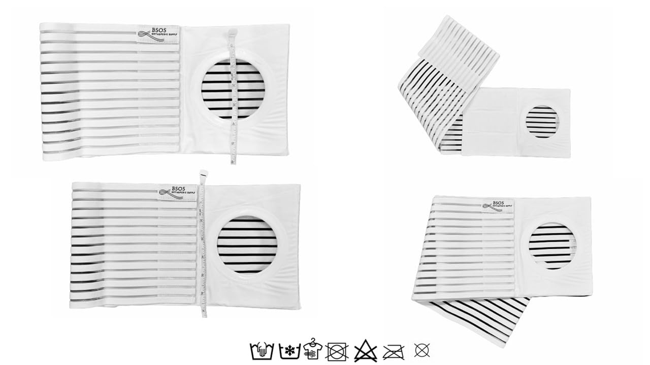 BSOS Orthopedic Stoma Support Belt, Ostomy Hernia Belt, Abdominal Brace for Post-Operative Care, Adjustable Unisex, Medical Grade 104090 (X-Large)