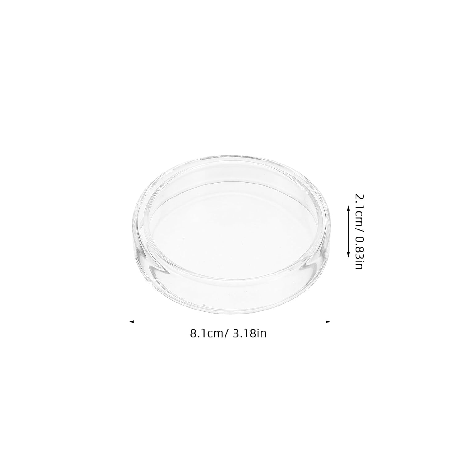 Roleader 5pcs Borosilicate Glass Petri Dishes 75mm Thick Cell Culture Flat Plates Laboratory Science Experiment Equipment for Seed Cultivation and Microbiology
