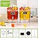2 Gallon Beverage Dispenser for Parties 2 PACK, BPA-Free Drink Dispenser with No Drip Spigot, Juice Dispensers with Stand, Transparent Plastic Water Dispenser, Drink Fountains with Multi-Function Lid
