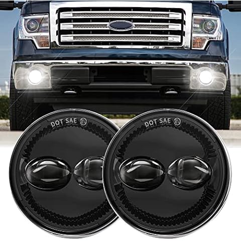 Z-OFFROAD DOT Approved LED Fog Lights for 2006-2014 Ford F150 2006 2007 2008 2009 2010 2011 2012 2013 2014 F150, Bumper Driving Lamp Set Assembly Kit - Black Cover