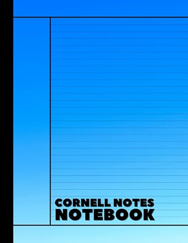 Cornell Notes Notebook: Note-Taking System for Students, Teachers, School, Work College Ruled | 110 Pages | 8.5x11 in. | Ocean Blue