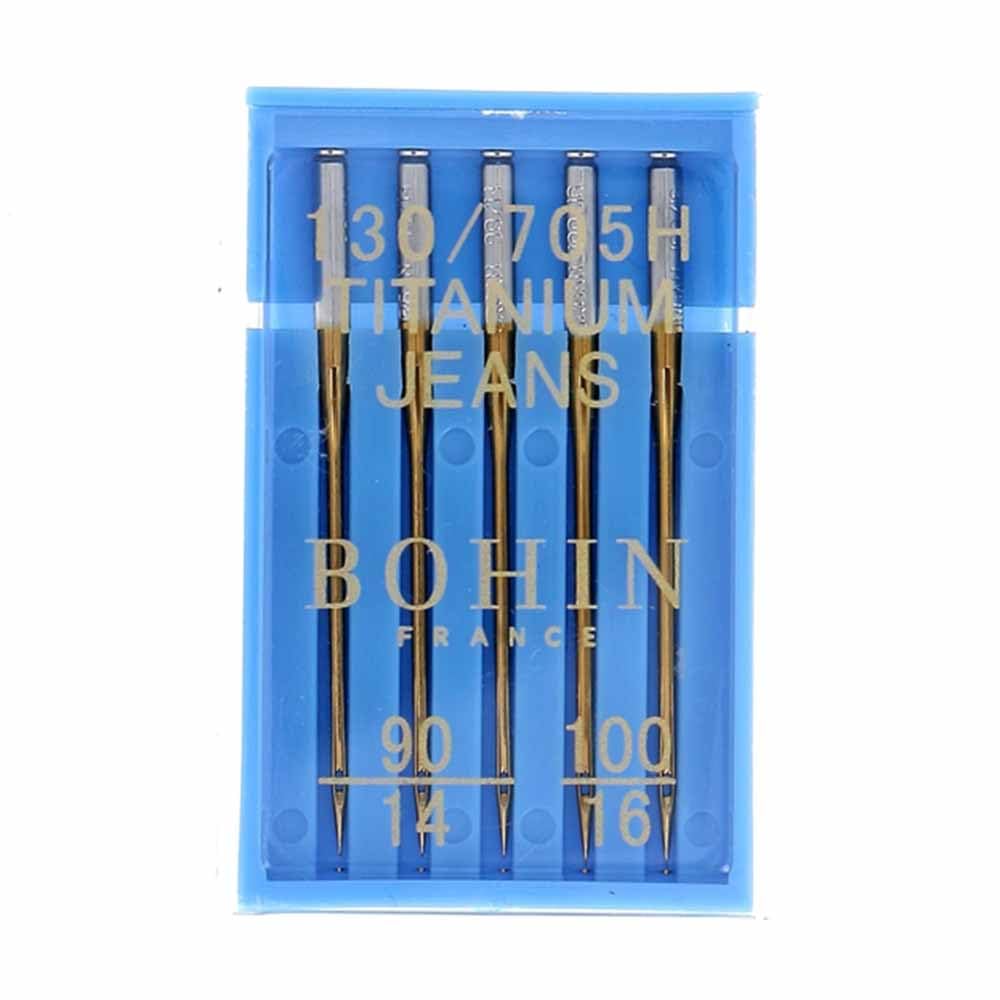 Bohin - Bohin Titanium Silver (90-100) Jeans Machine Needles - 5 Needles
