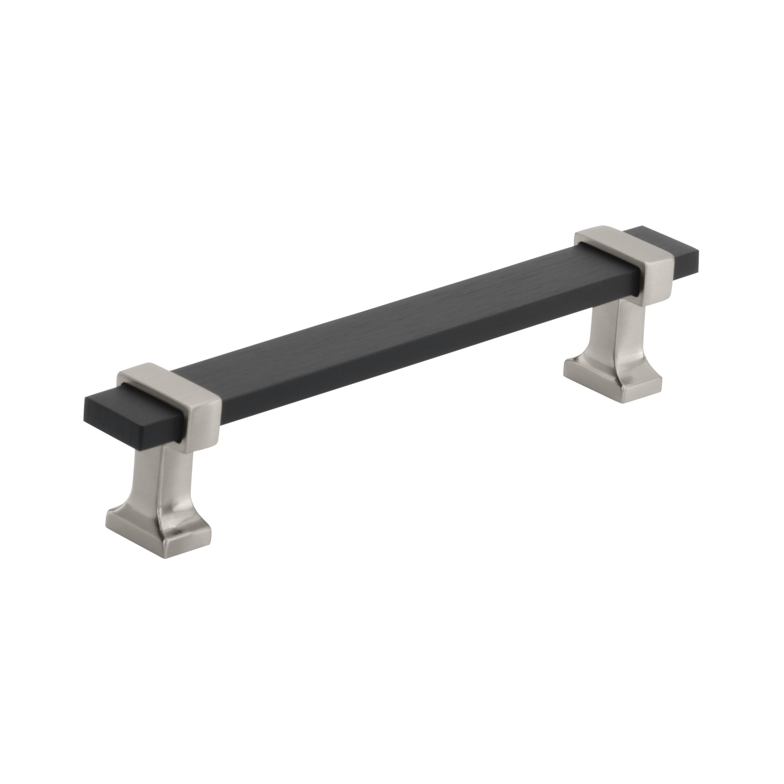 Amerock, Brushed Matte Black/Satin Nickel, 5-1/16 inch (128mm) Center-to-Center