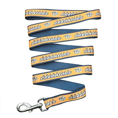 Pets First NHL Nashville Predators Leash for Dogs & Cats, Medium. - Walk Cute & Stylish! The Ultimate Hockey Fan Leash!, 4 ft Long x 0.62 in Width, PRD-3031-MD