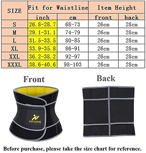 NINGMI Waist Trainer for Women Sweat Belt Sauna Workout Cincher Stomach Waist Corset Wrap Belly Girdles Body Shaper Sports