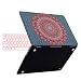 HDE MacBook Air 13" Case Mandala Pattern Designer Hard Shell Rubber Coated Plastic Cover with Keyboard Skin Fits Models A1369 / A1466 (Teal and Coral)