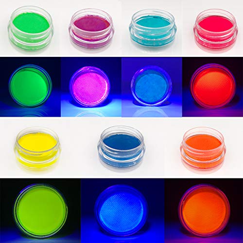 Onmay Water Activated Uv Reactive Hydra Eyeliner, 7 Color Aqua Eye Liner Uv Glow Blacklight Body Face Paint Makeup Kit - Neon Bundle #TOP5