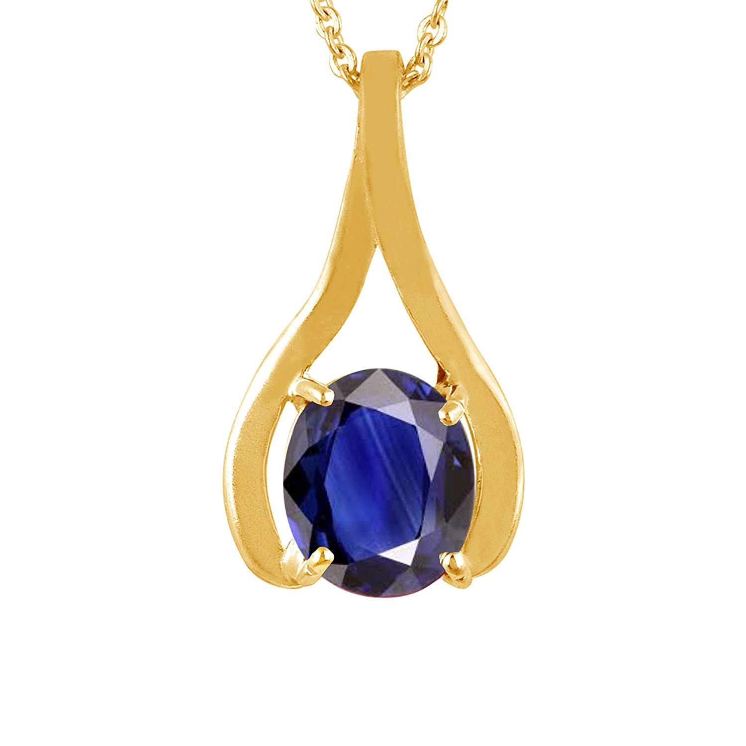 anuj sales Gems Blue Sapphire Pendant Nilam/Neelam Stone Gold Locket for Men and Women, 3.25 Ratti-picture-7