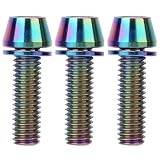 BYARSS 3 STÜCKE Titaniumlegierung Durable Fahrrad Lenker Stammschrauben Fahrradscheibe Bremsklammer Set Schraube Zubehör (M6x20mm Bunte)