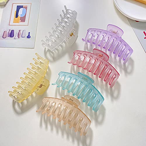 TODEROY Large Hair Claw Clips for Women, Strong Hold Big Banana Claw Hair Clips for Thick Thin Hair, Fashion Jaw Hair Styling Accessories for Women Girls 6 Packs…