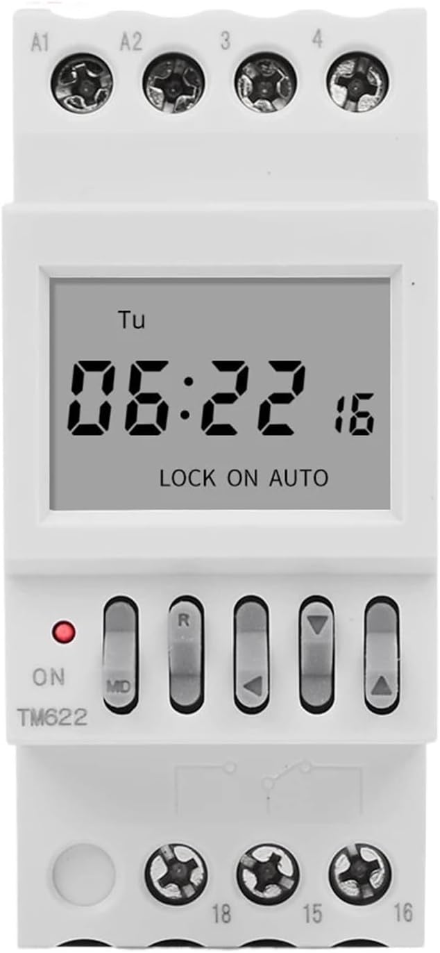 Minimum 1 Second Interval 7Day Weekly Programmable Digital Timer Switch Clock Time Relay Electronic Control Lighting AC 220V 16A