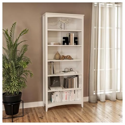 Solid Wood Shaker Style Bookcase - 72"