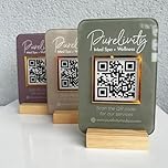 Pahdecor Custom Qr Code Sign for Business Personalized Cash App Qr Code Sign Small Paypal Payment Plaque Pop up Shop Scan to Pay Signs for Beauty Store Salon