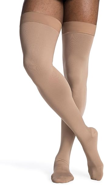 SIGVARIS Men s DYNAVEN Closed Toe Thigh-Highs w/Grip-Top 20-30mmHg