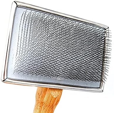 Claw Claws Pet Slicker Brush for Large Dogs, Wooden Handle with Stainless Steel Soft Pins, Gently Remove Tangled Hair, Pet Grooming Brush, Soft Pin Brush Tool.-XL