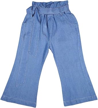 Ragazze Denim Jeans con Cintura Bambini Carino Pantaloni Larghi Elasticità  Vita Alta : Amazon.it: Abbigliamento