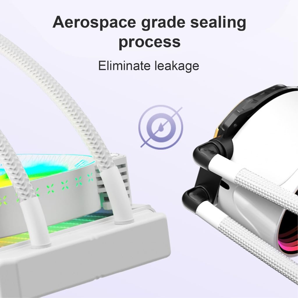 Raffreddatori liquidi per CPU con illuminazione ARGB e radiatori di raffreddamento ad acqua liquida per computer ad alte prestazioni per giocatori