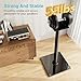 PEGZONE Speaker Stands Pair for Surround Sound,55 LBS Capacity,30.1 inch Floor Bookshlef Speaker Stands,Cable Management,Large Base,1 Pair,Black