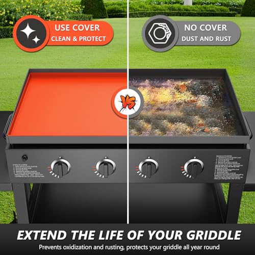 rumlick 28" Silicone Griddle Mat Cover for Blackstone, Heavy Duty Silicone Cover, All Year Round Griddle Top Protective Mat for Black Stone Accessories by rumlick - Image 3