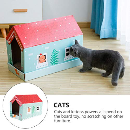POPETPOP Gato Scratcher Casa Gato Papelão Gato Arranhando Papel Ondulado Cama Do Gato Animal de Esti