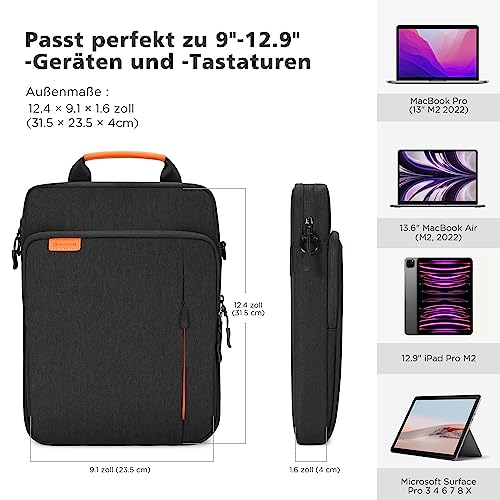 Funda maletín de 13 pulgadas para MacBook Air M2 y Surface Pro con asa superior 3