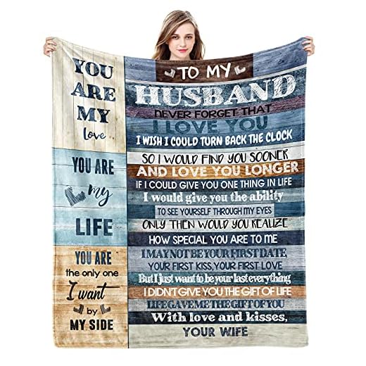 to My Husband Gifts Ultra-Soft Micro Fleece You are My Life Blanket Microfiber Fathers Day Blanket Luxury Blankets for Bedding Sofa and Travel (60"x50")
