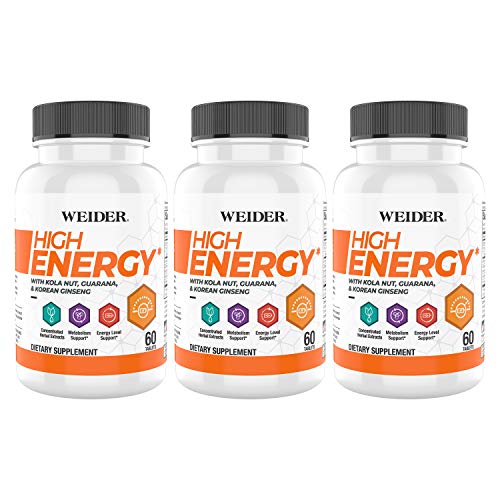 Weider High Energy 60 Tablets, Bottle (Pack of 3)