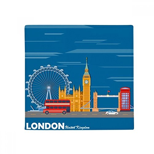 Pet mat London Eye double-decker antidérapant lavable multi-usage 50x50