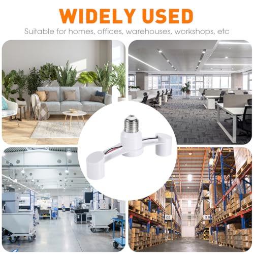Image of Socket Splitter Adapter LED Bulbs Double Socket Extender Lamp Light Holder for Office and Home